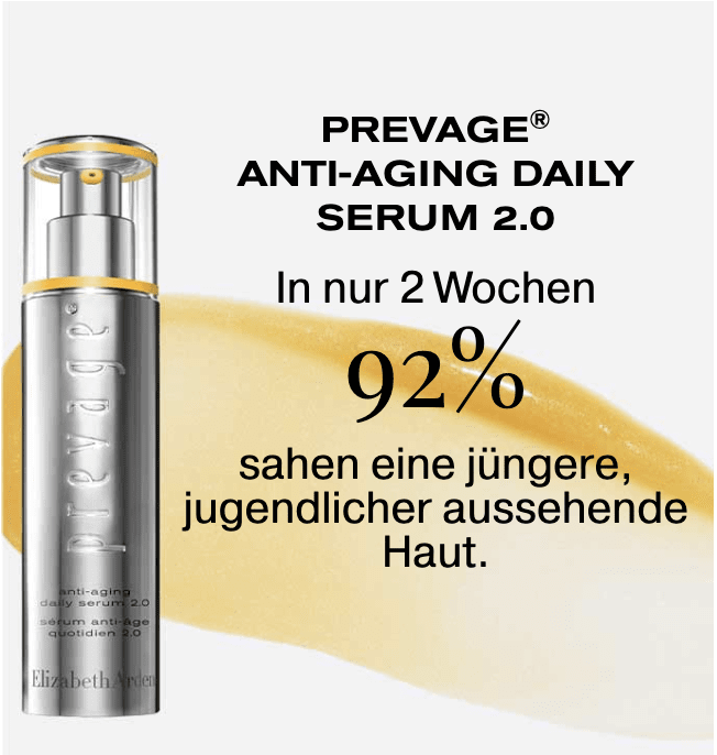PREVAGE® ANTI-AGING DAILY SERUM 2.0. In nur 2 Wochen 92% sahen eine jüngere, jugendlicher aussehende Haut.